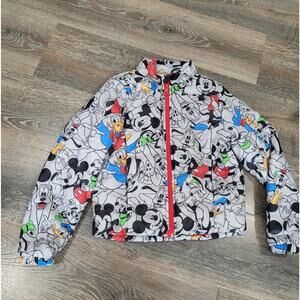 Disney Store Mickey Mouse‎ & Friends Lightweight Puffer Gray Jacket med 7-8 #6